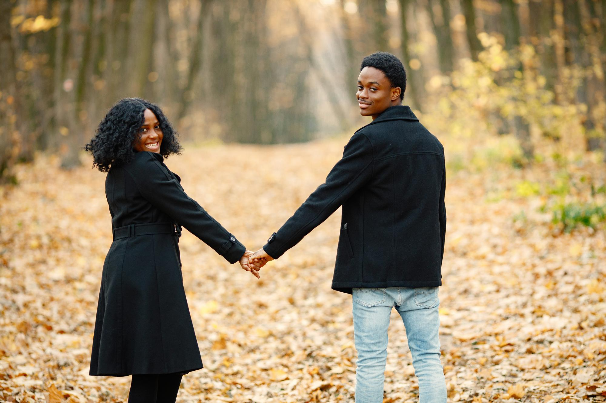 A Christian couple walking together outdoors